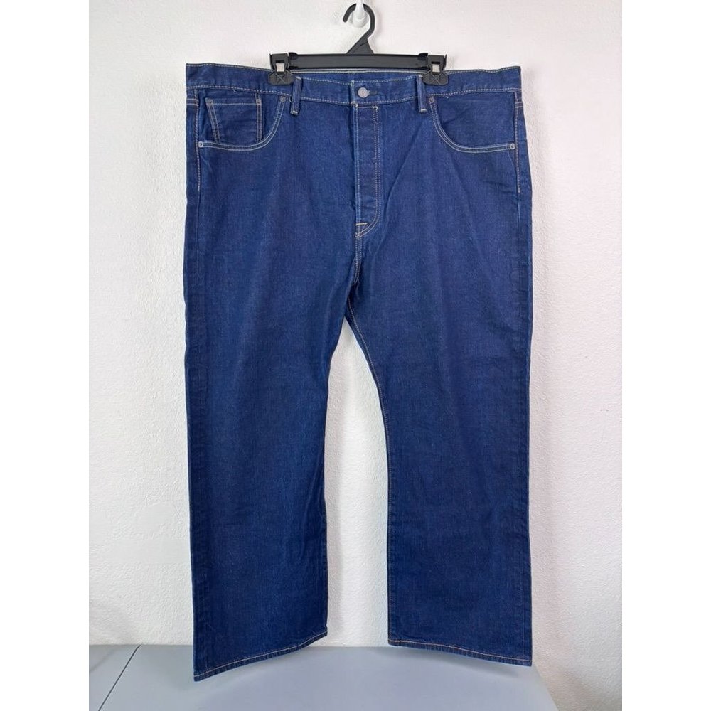 Levi's 501 men's 46W‎ 30L medium wash button fly denim jeans casual *altered